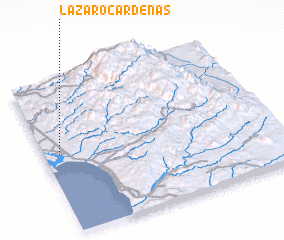 3d view of Lázaro Cárdenas