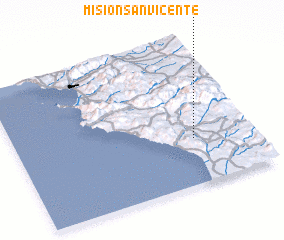 3d view of Misión San Vicente