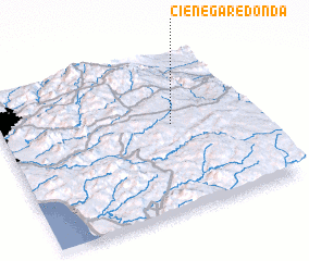 3d view of Ciénega Redonda