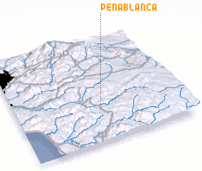 3d view of Peña Blanca