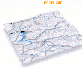 3d view of Rose Lake