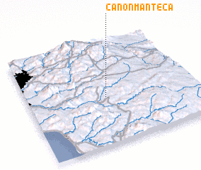 3d view of Cañón Manteca