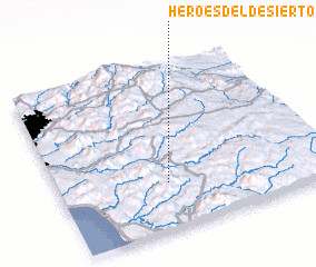 3d view of Héroes del Desierto