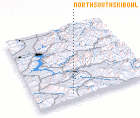 3d view of North South Ski Bowl