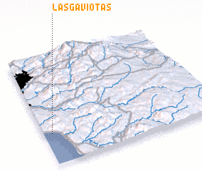 3d view of Las Gaviotas