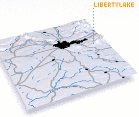 3d view of Liberty Lake