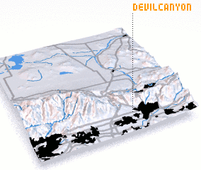 3d view of Devil Canyon