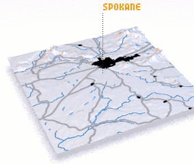 3d view of Spokane