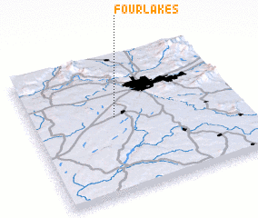 3d view of Four Lakes