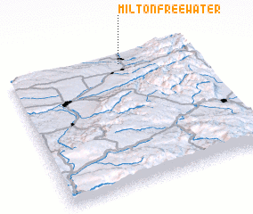3d view of Milton-Freewater