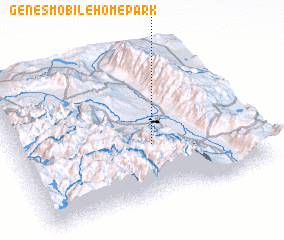 3d view of Genes Mobile Home Park