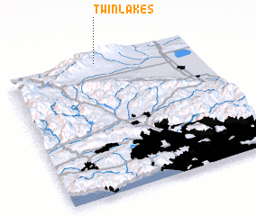 3d view of Twin Lakes