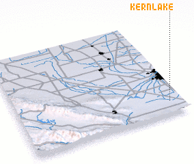 3d view of Kern Lake