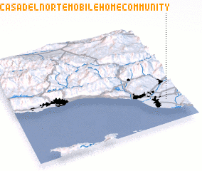 3d view of Casa del Norte Mobile Home Community