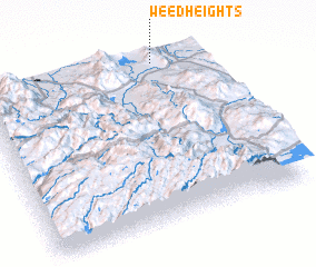 3d view of Weed Heights