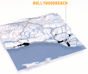 3d view of Hollywood Beach