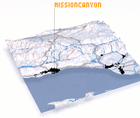 3d view of Mission Canyon