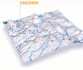 3d view of Cow Creek