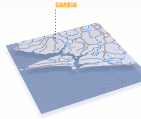 3d view of Gambia