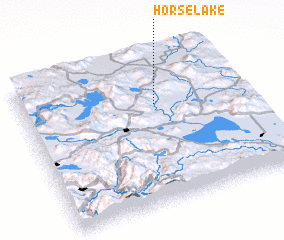 3d view of Horse Lake