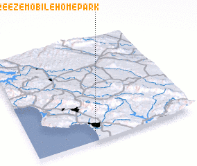 3d view of Cienega Seabreeze Mobile Home Park