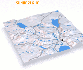 3d view of Summer Lake