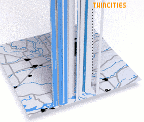 3d view of Twin Cities