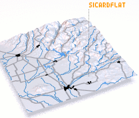 3d view of Sicard Flat