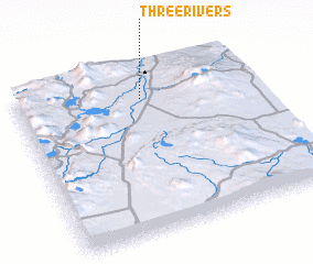 3d view of Three Rivers