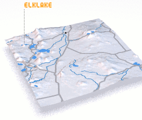 3d view of Elk Lake