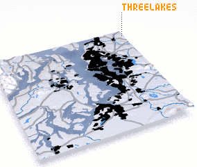 3d view of Three Lakes