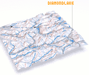 3d view of Diamond Lake