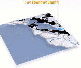 3d view of Los Trancos Woods