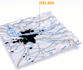 3d view of Ireland