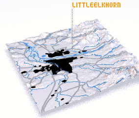 3d view of Little Elkhorn