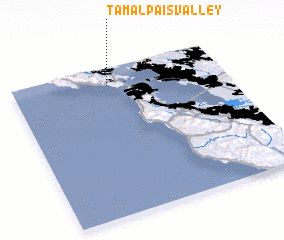 3d view of Tamalpais Valley