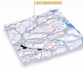 3d view of Cascade Gorge