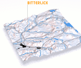 3d view of Bitter Lick