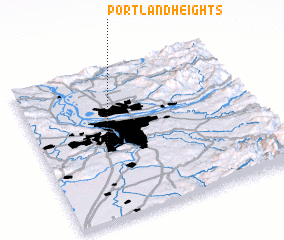 3d view of Portland Heights