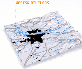 3d view of West Saint Helens