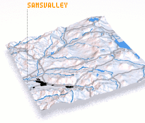 3d view of Sams Valley