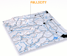 3d view of Falls City