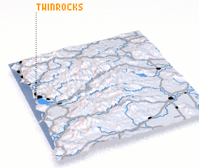 3d view of Twin Rocks