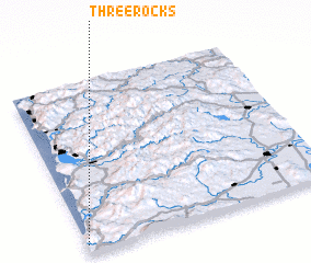 3d view of Three Rocks