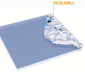 3d view of Fickle Hill