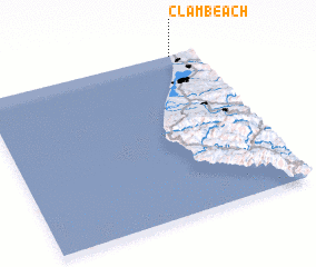 3d view of Clam Beach