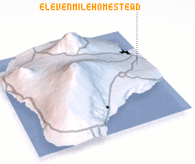 3d view of Elevenmile Homestead