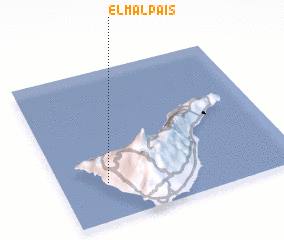 3d view of El Malpaís