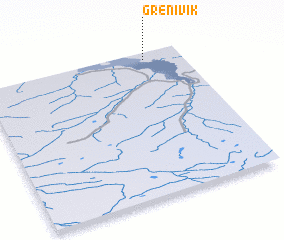 3d view of Grenivík