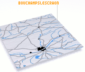 3d view of Bouchamps-lès-Craon